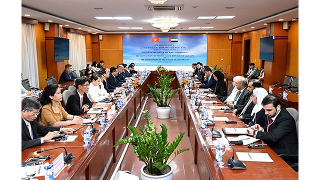 La vue générale du 5e réunion du Comité intergouvernemental Vietnam - Émirats arabes unis (EAU). Photo: moit.gov.vn