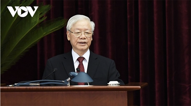 Le Secrétaire général du Parti communiste vietnamien, Nguyên Phu Trong. Photo : VOV.