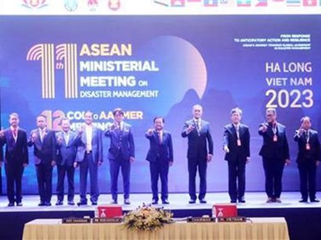 Les ministres à la réunion. Photo: VNA