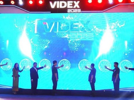 Lors de la céémonie inaugurale de VIDEX 2023. Photo : VNA