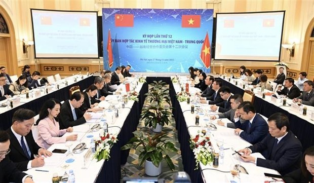Vue de la 12e session du Comité de Coopération économique et commerciale Vietnam-Chine, à Hanoi, le 27 novembre. Photo : VNA.