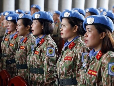 Présents dans les opérations de maintien de la paix des Nations Unies depuis 2014, les soldats de la paix vietnamiens ont bien rempli leurs fonctions et les femmes officiers de l'armée et de la police ont largement contribué à ces réalisations. Photo : VNA.