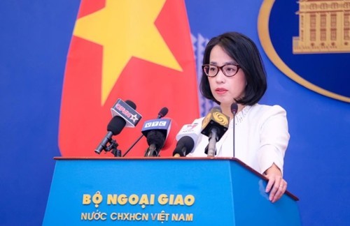 La porte-parole du ministère vietnamien des Affaires étrangères, Pham Thu Hang. Photo : VOV.