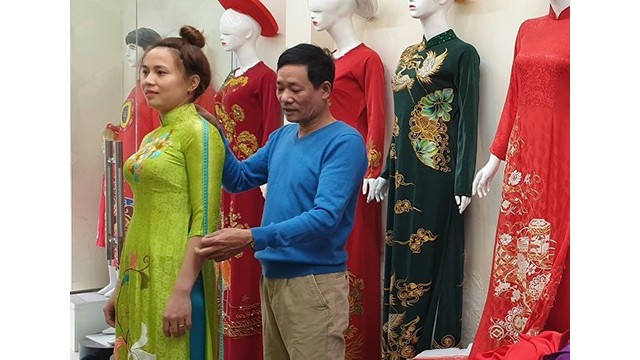La couture de Trach Xa dans la commune de Hoa Lâm, district d’Ung Hoa, en banlieue de la capitale Hanoi. Photo : hanoimoi.vn