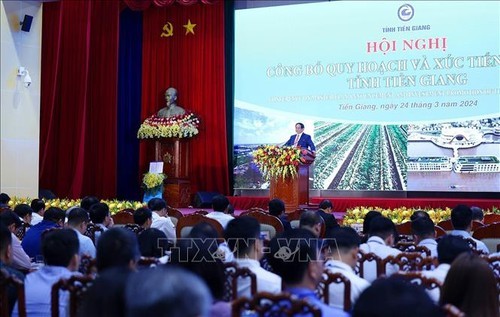 Tiên Giang dévoile son plan directeur 2021 - 2030 avec le PM Pham Minh Chinh
