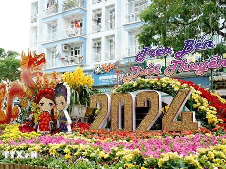 Festival de fleurs du Tet du Dragon 2024 à Hô Chi Minh-Ville (au Sud du Vietnam). Photo d'illustration : VNA.