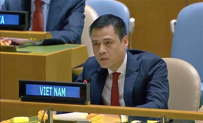 L'ambassadeur Dang Hoang Giang, chef de la Mission permanente du Vietnam auprès de l'ONU. Photo : VNA.