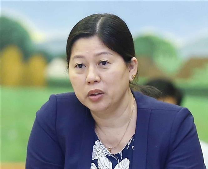 La secrétaire adjointe du Comité chargé des affaires du Parti et vice-ministre du ministère des Ressources naturelles et de l'Environnement, Nguyen Thi Phuong Hoa. Photo : VNA.