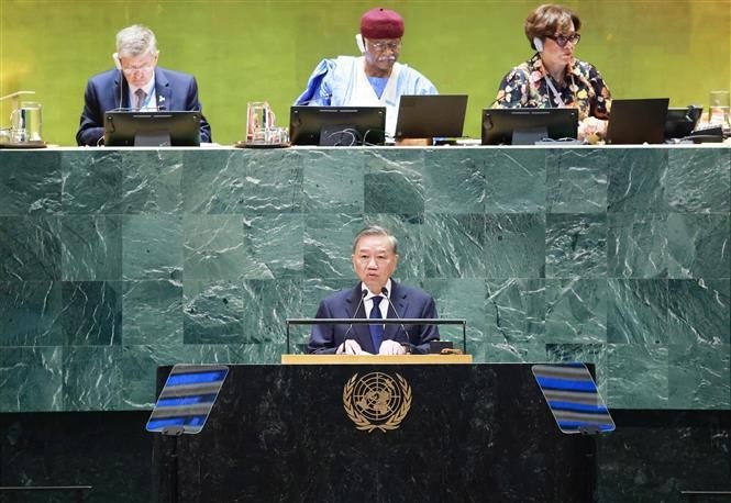 Le Secrétaire général du Parti communiste du Vietnam (PCV) et Président vietnamien Tô Lâm assiste au Sommet de l’avenir de l’ONU. Photo : VNA.