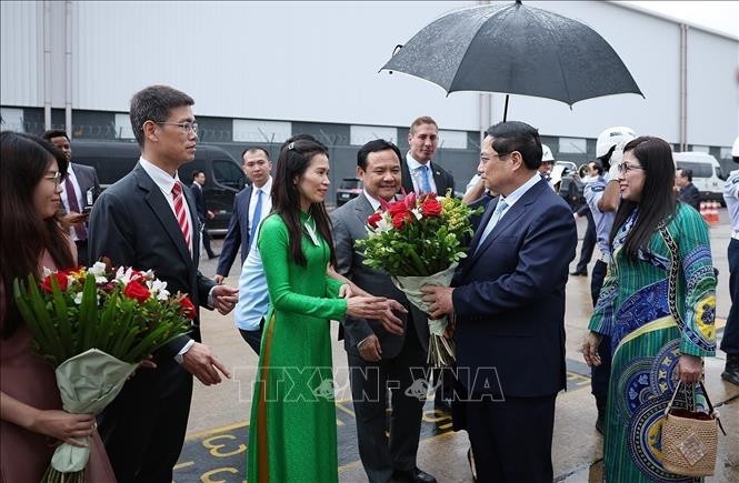 Le Premier ministre Pham Minh Chinh rencontre la communauté vietnamienne au Brésil. Photo : VNA.