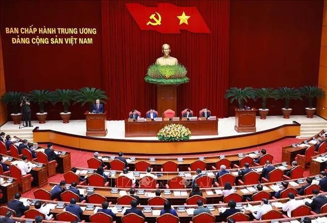 Le 13e Comité central du Parti communiste du Vietnam se réunit à Hanoï. Photo: VNA.