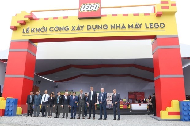 La mise en chantier de l'usine de LEGO à Binh Duong. Photo : VNA.