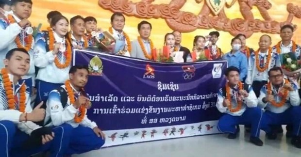 Les athlètes du Laos ont terminé tous les programmes de compétition des 31e Jeux d'Asie du Sud-Est à Hanoï, au Vietnam. Photo : laotiantimes.com