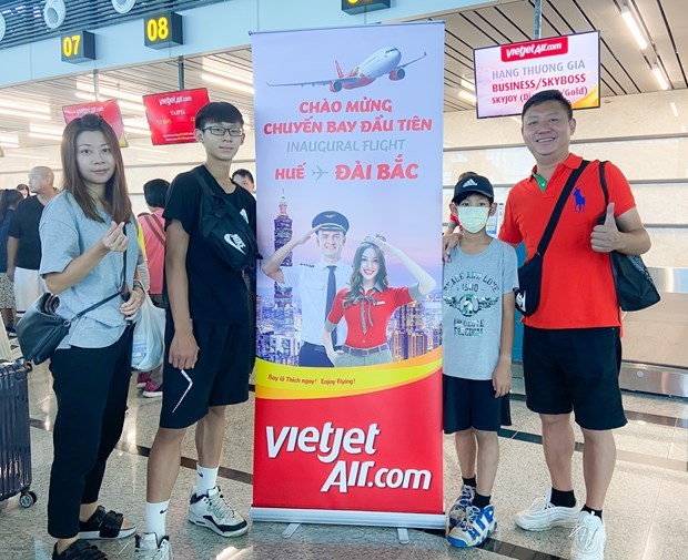 Vietjet effectue le premier vol direct reliant Thua Thien-Hue et Taïwan