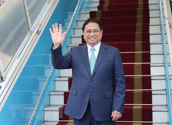 Le Premier ministre Pham Minh Chinh à la tête d’une délégation vietnamienne de haut rang, quitte le 18 octobre Hanoï pour le sommet ASEAN - Conseil de coopération du Golfe et la visite en Arabie saoudite du 18 au 20 octobre. Photo : VNA.