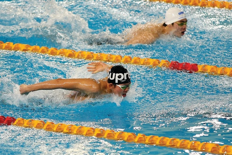 Épreuve de papillon au Championnat national de natation en petit bassin (25m) 2025 disputé en mars dernier dans la ville de Huê (Centre). Photo : CTV/CVN.
