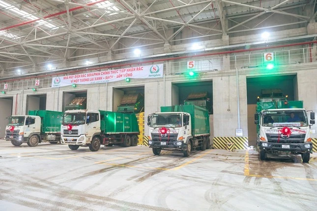 Seraphin est dotée d’une capacité de traitement de 2 250 tonnes de déchets par jour et par nuit et une production d’électricité de 37 MW. Photo : Tienphong.