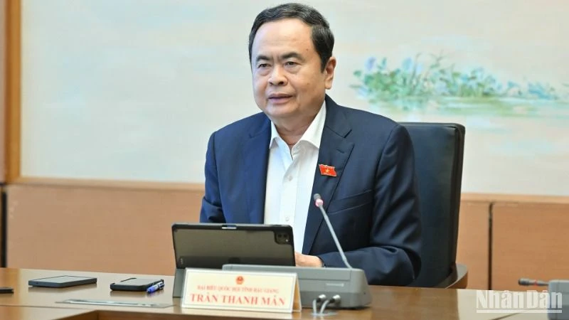 Le président de l'Assemblée nationale Tran Thanh Man. Photo : NDEL.