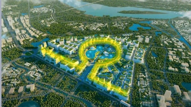 Perspective du projet d’investissement dans la construction des infrastructures et le développement du Parc biologique de haute technologie de Hanoï. Photo : NDEL.