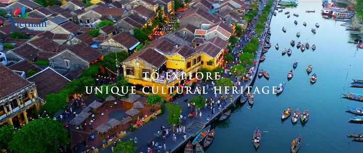 L'image de la ville de Hội An (au Centre du Vietnam) dans le clip promotionnel. Photo : Centre d'information touristique. Photo : VOV.