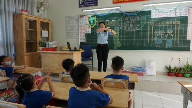 Dans une classe à Hô Chi Minh-Ville. Photo : baotintuc.vn