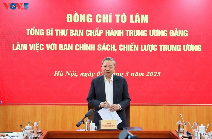 Le secrétaire général du Parti communiste vietnamien, To Lam. Photo : VOV.