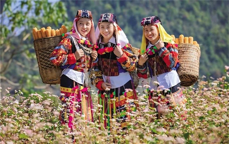 Des femmes issues d'ethnies minoraitaires à Hà Giang. Photo : baodautu.vn