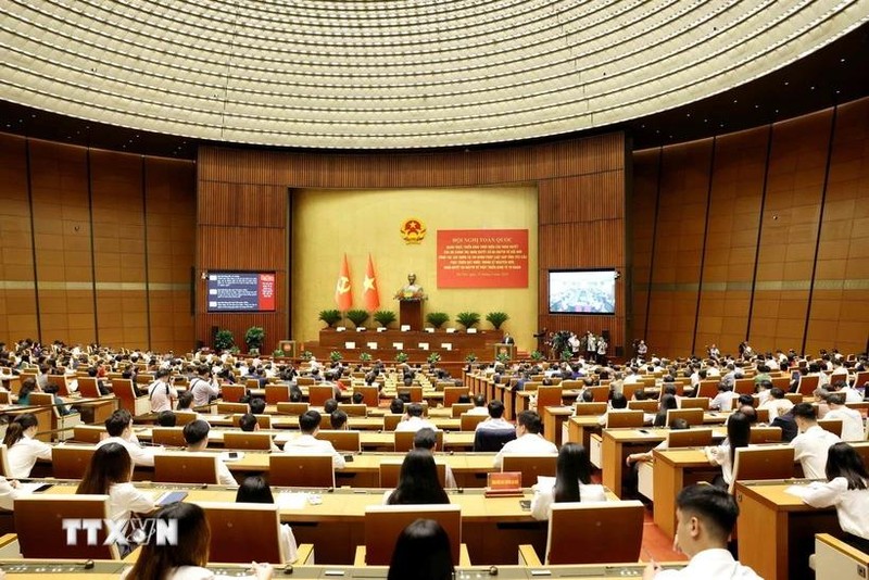 Vue de la conférence nationale du 18 mai. Photo : VNA.