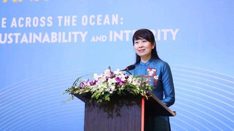 La professeure associée et docteure Nguyen Thi Lan Anh, directrice adjointe de l'Académie diplomatique du Vietnam, est la candidate vietnamienne au poste de juge au Tribunal international du droit de la mer (TIDM) pour le mandat 2026-2035. Photo : Ministère des Affaires étrangères.