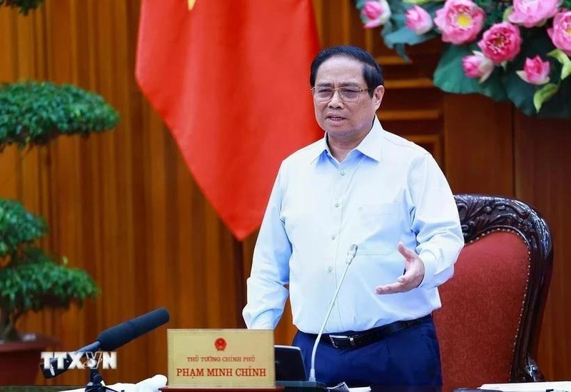 Le Premier ministre Pham Minh Chinh assume la direction du Comité de pilotage des centres financiers régional et international du Vietnam. Photo : VNA.