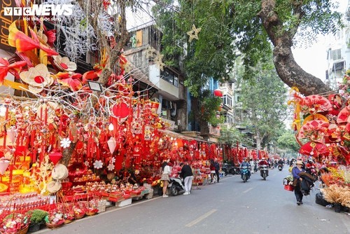 Depuis longtemps, la rue Hàng Ma est considérée comme un véritable «paradis» pour les habitants de la capitale qui viennent y acheter les décorations de Têt.