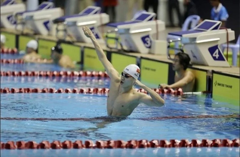 Le nageur Phạm Thanh Bảo vise les meilleurs résultats possibles aux 33es Jeux d'Asie du Sud-Est. Photo : hanoimoi.vn