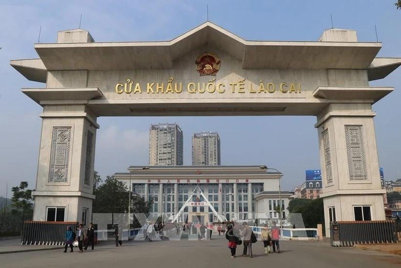 Poste frontalier international de Lao Cai. Photo : VNA. 