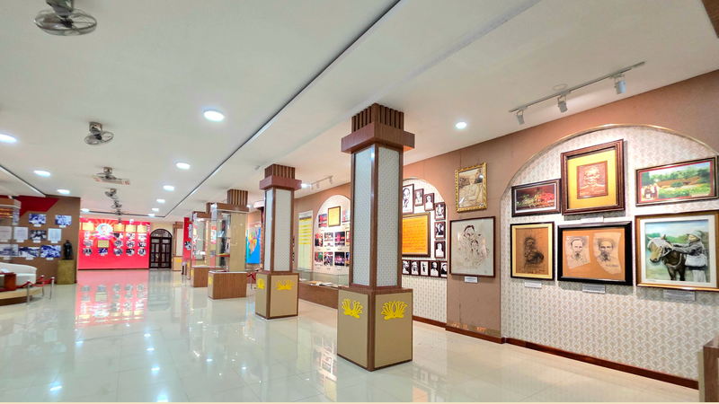 Un espace d'exposition au musée de Hô Chi Minh à Can Tho. Photo : My Hanh/NDEL.