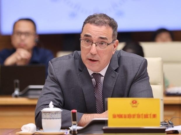 François Phainchaud, représentant du Bureau de représentation du FMI au Vietnam. Photo : VTV. 