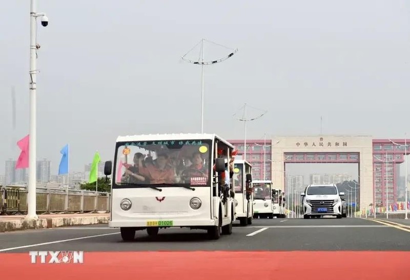 Poste-frontière Bac Luân 2, ville de Mong Cai, province de Quang Ninh (au Nord-Est du Vietnam). Photo : VNA.