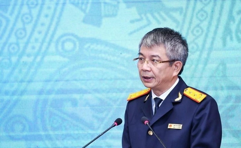 Le directeur général du Département général des impôts Mai Xuan Thanh lors de la conférence. Photo : VNA. 