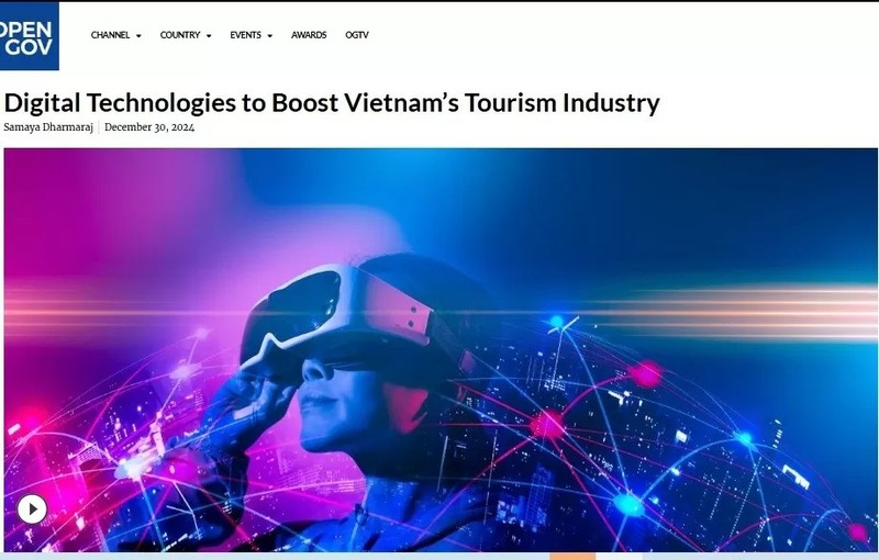 Le Vietnam est en passe de devenir une destination touristique de premier plan à l’ère numérique. (Capture d'écran de l'article)