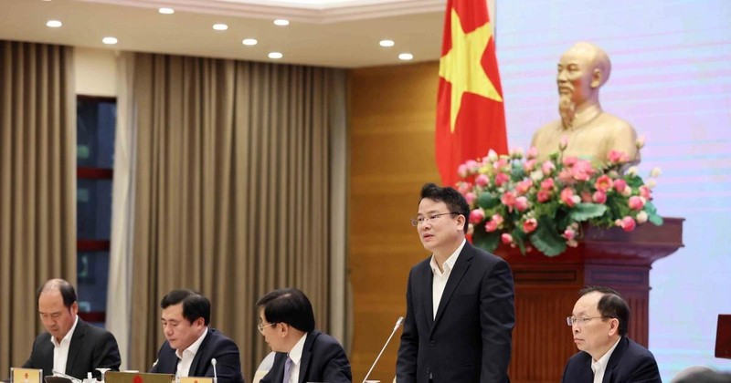 Le vice-ministre du Plan et de l’Investissement, Trân Quôc Phuong, lors de la conférence de presse régulière du gouvernement, à Hanoi, le 5 février. Photo: VNA 