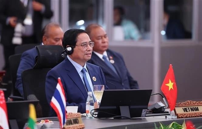 Le Premier ministre Pham Minh Chinh s'exprime au 2e Sommet ASEAN-CCG, le 27 mai, à Kuala Lumpur. Photo : VNA. 