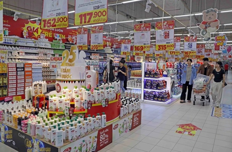 Dans le supermarché Big C Thang Long à Hanoï, capitale vietnamienne. Photo : VNA.