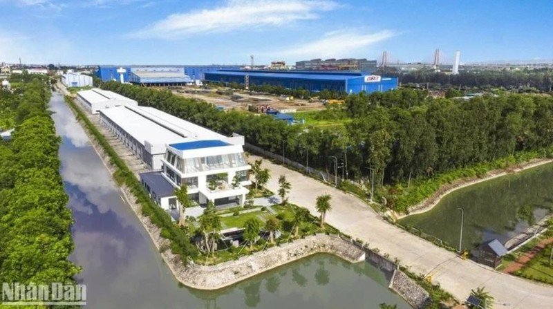 Le parc éco-industriel de Nam Cau Kien (Hai Phong) attire les investisseurs d'IDE grâce à son orientation vers la réduction des émissions de carbone. Photo : NDEL