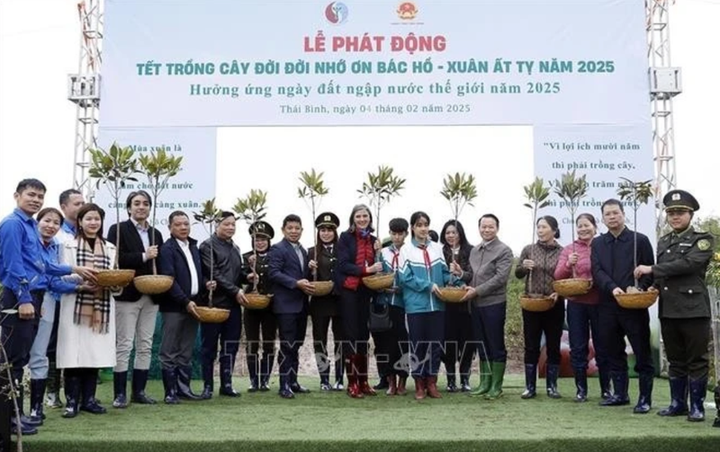 Pour une efficacité optimale de la campagne de plantation d'arbres, le ministre des Ressources naturelles et de l'Environnement, Do Duc Duy, a lancé un appel à l'action. Photo : VNA.