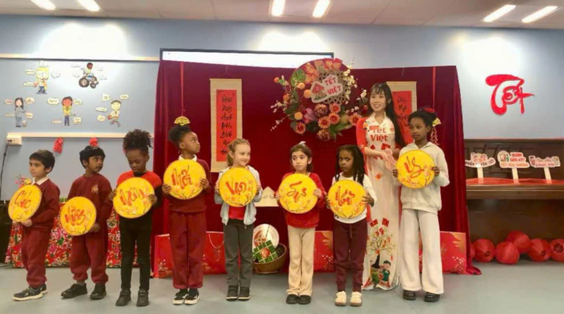 C’est la troisième année consécutive qu’Ark Oval Primary Academy organise un programme de célébration du Nouvel An lunaire. Photo: BTC