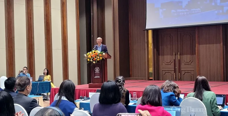 La vue générale du séminaire sur le thème « Promotion de la transformation numérique dans le secteur de la logistique ». Photo : congthuong.vn