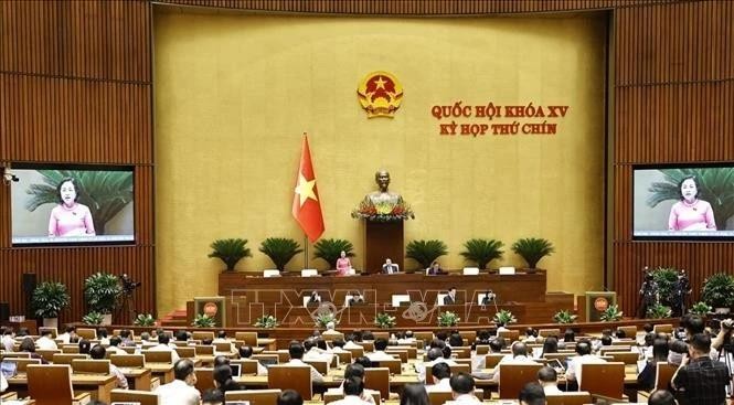 Vue générale de de la 15e Assemblée nationale du Vietnam. Photo : VNA.
