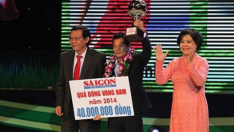 Thành Luong, Ballon d’Or du Vietnam 2014 masculin. Photo: Quang Châu/CVN.