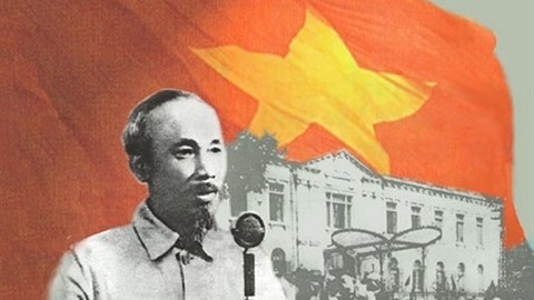 Le Président Hô Chi Minh a proclamé le 2 septembre 1945 la Déclaration de l’Indépendance du pays à la Place de Ba Dinh, Hanoi. Photo: Archive/VNA.
