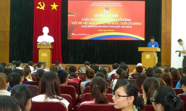 La vue général du lancement du concours de création des affiches de propagande. Photo: Minh Hanh/NDEL.