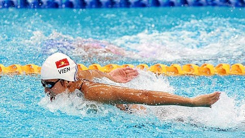 La nageuse Anh Viên. Photo: Hai Dang/NDEL.